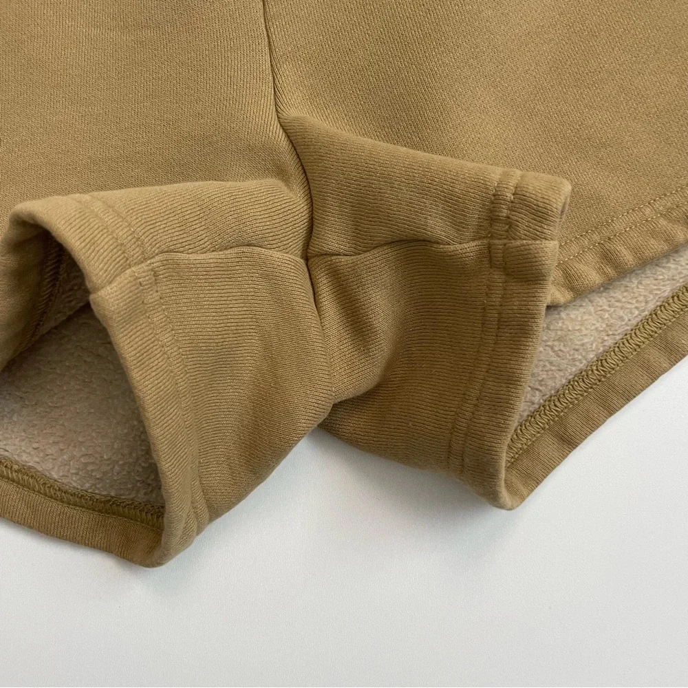 Aritzia TNA Sweat Shorts Cozy AF Fleece Lounge Athletic Travel Mustard Yellow